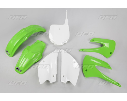Комплект пластикових UFO kawasaki kx 85 '01-'13 колір oem (зелений/білий) (kx85 '01-'09, kx85 '11-'12) (ka207e999)