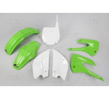 Комплект пластикових  UFO kawasaki kx 85 '01-'13 колір oem (зелений/білий) (kx85 '01-'09, kx85 '11-'12) (ka207e999)