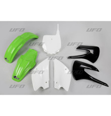 Набір пластикових обвісів kawasaki kx 85 '01-'13 колір oem '10 (зелений/білий/чорний) (ka214e999) (ka214e999)