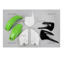 Набір пластикових обвісів kawasaki kx 85 '01-'13 колір oem '10 (зелений/білий/чорний) (ka214e999) (ka214e999)