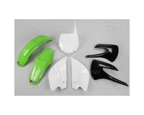Комплект пластикових обвісів kawasaki kx 85 '01-'13 колір oem '10 (зелений/білий/чорний) (ka214ke999) (ka214ke999)
