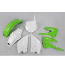 Набір пластикових обвісів kawasaki kx 85 '01-'13 колір oem '13 (зелений/білий) (ka218e999) (ka218e999)