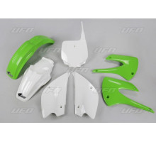 Набір пластикових обвісів kawasaki kx 85 '01-'13 колір oem '13 (зелений/білий) (ka218e999) (ka218e999)