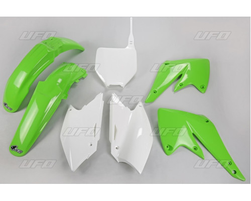Комплект пластикових UFO kawasaki kxf 250 '04-'05 колір oem (зелений/білий) (ka203e999) (ka203e999)