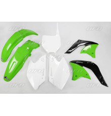 Комплект пластикових  UFO kawasaki kxf 250 '06 колір oem (зелений/білий) (ka204e999) (ka204e999)