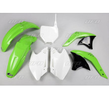 Комплект пластикових  UFO kawasaki kxf 250 '07 колір oem (зелений/білий) (ka208e999) (ka208e999)