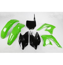 Комплект пластикових  UFO kawasaki kxf 250 '08 колір oem (зелений/чорний) (ka210e999) (ka210e999)