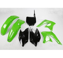 Комплект пластикових  UFO kawasaki kxf 250 '08 колір oem (зелений/чорний) (ka210e999) (ka210e999)