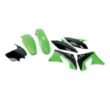 Набір пластикових обвісів kawasaki kxf 250 '10-'11 колір oem (зелений/чорний) (ka215e999) (ka215e999)