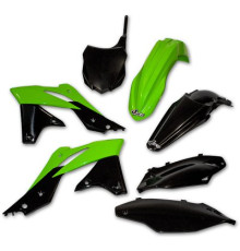 Набір пластикових  UFO kawasaki kxf 250 '13 колір oem (зелений/чорний) (ka219e999) (ka219e999)