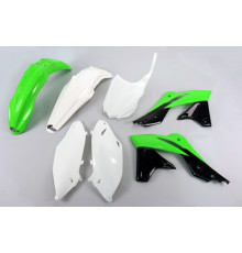 Комплект пластикових обвісів kawasaki kxf 250 '13-'16 колір oem '14-'15 (зелений/білий/чорний) (ka221e999) (ka221e999)