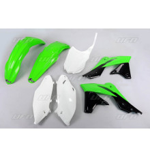 Комплект пластикових обвісів kawasaki kxf 250 '13-'16 колір oem'16 (зелений/білий/чорний)(ka221e999a) (ka221e999a)