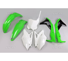Комплект пластикових обвісів kawasaki kxf 250 '17 колір oem (зелений/білий/чорний) (ka224e999) (ka224e999)