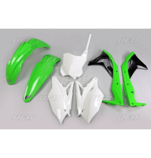 Пластиковий комплект  UFO kawasaki kxf 250 '18-'20 колір oem '18 (білий/зелений) (ka225e999) (kawasaki kxf 250 '18-'20) (ka225e999)