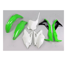 Пластиковий комплект  UFO kawasaki kxf 250 '18-'20 колір oem '18 (білий/зелений) (ka225e999) (kawasaki kxf 250 '18-'20) (ka225e999)