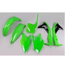 Набір пластикових  UFO kawasaki kxf 250 '18-'20 колір oem '20 (зелений/чорний) (ka225e999k) (ka225e999k)