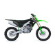 Пластиковий набір для UFO kawasaki kxf 250 '21, kxf 450 '19-21 чорний/зелений (чохли та наклейки для телескопів у комплекті)