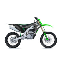 Пластиковий набір для  UFO kawasaki kxf 250 '21, kxf 450 '19-21 сірий/зелений (чохли для телескопів та наклейки в комплекті)