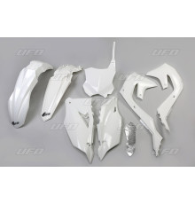 Набір пластикових  UFO kawasaki kxf 250 '21-24, kxf 450 '19-23 білий (ka227e047)