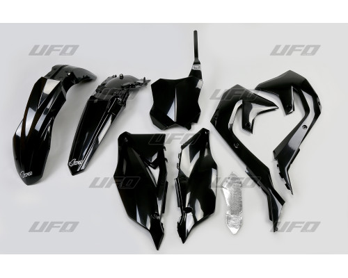 Пластиковий комплект UFO kawasaki kxf 250 '21-24, kxf 450 '19-23 колір чорний (ka227e001)