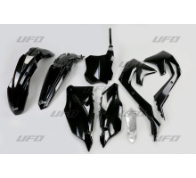 Пластиковий комплект  UFO kawasaki kxf 250 '21-24, kxf 450 '19-23 колір чорний (ka227e001)