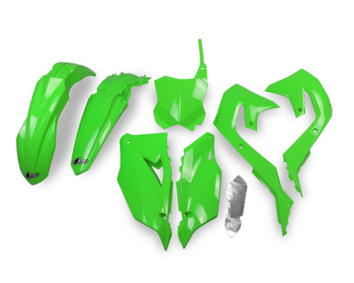 Пластиковий комплект UFO kawasaki kxf 250 '21-24, kxf 450 '19-23 колір oem '20 (зелений) (ka227e999a)