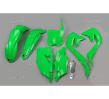 Пластиковий комплект для  UFO kawasaki kxf 250 '21-24, kxf 450 '19-23 fluo green (ka227aflu)