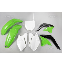Комплект пластикових  UFO kawasaki kxf 450 '06 колір oem (зелений/білий) (ka205e999) (ka205e999)