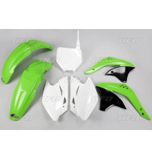 Комплект пластикових  UFO kawasaki kxf 450 '07 колір oem (зелений/білий) (ka209e999) (ka209e999)