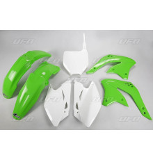 Комплект пластикових  UFO kawasaki kxf 450 '08 колір oem (зелений/білий) (ka211e999) (kawasaki kxf 450 '08) (ka211e999)