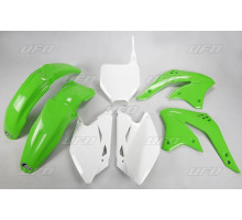 Комплект пластикових  UFO kawasaki kxf 450 '08 колір oem (зелений/білий) (ka211e999) (kawasaki kxf 450 '08) (ka211e999)