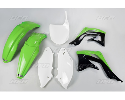 Набір пластикових обвісів kawasaki kxf 450 '12 колір oem (зелений/білий/чорний) (ka217e999) (ka217e999)