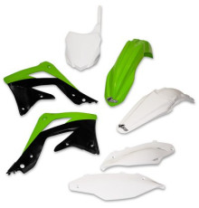 Набір пластикових обвісів kawasaki kxf 450 '13-'15 колір oem (зелений/білий/чорний) (ka220e999) (ka220e999)