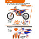 Комплект пластику UFO ktkit522127 плюс набір наклейок ktm sx/sxf 125/150/250/350/450 '19-'22, включаючи передню панель (kt04094) та накладки на амортизатори (kt04055) patriot orange - роз