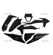 Пластиковий комплект UFO ktm exc 125 '20-'21, exc 250 / 300 tpi '20-'23, exc-f 250 / 350 / 450 / 500 '20-'23 з кришкою лампи, колір чорний (kt527e001)