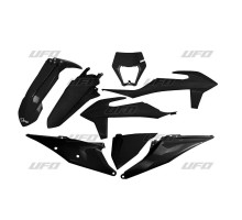 Пластиковий комплект UFO ktm exc 125 '20-'21, exc 250 / 300 tpi '20-'23, exc-f 250 / 350 / 450 / 500 '20-'23 з кришкою лампи, колір чорний (kt527e001)