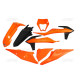 Пластиковий набір UFO ktm exc 125 '20-'21, exc 250 / 300 tpi '20-'23, exc-f 250 / 350 / 450 / 500 '20-'23 з плафоном oem '20 (помаранчевий / чорний) (kt527e999) (kt527e999)