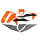 Пластиковий комплект UFO ktm exc 125 '20-'21, exc 250 / 300 tpi '20-'23, exc-f 250 / 350 / 450 / 500 '20-'23 з плафоном кольору oem '21 (помаранчевий / чорний / сірий)