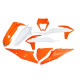 Пластиковий набір UFO ktm exc 125 '20-'21, exc 250 / 300 tpi '20-'23, exc-f 250 / 350 / 450 / 500 '20-'23 з кришкою лампи кольору oem '23 (білий/помаранчевий)