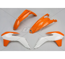 Набір пластиковий UFO ktm exc '14-'16, колір oem '15-'16 (помаранчевий/білий) (kt516e999w) (kt516e999w)