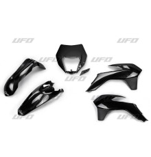 Пластиковий комплект UFO ktm exc/excf '14-'16 з кришкою ліхтаря, колір чорний (kt524e001)