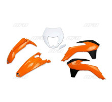 Пластиковий комплект UFO ktm exc/excf '14-'16 з кришкою плафона oem '14 (помаранчевий/білий/чорний) (kt524e999) (kt524e999)