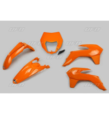 Набір пластиковий UFO ktm exc/excf '14-'16 з кришкою ліхтаря помаранчевий (kt524e127)