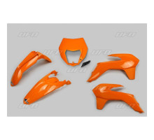Набір пластиковий UFO ktm exc/excf '14-'16 з кришкою ліхтаря помаранчевий (kt524e127)