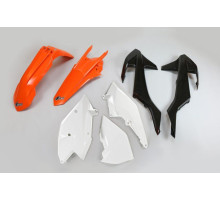Набір пластикових деталей  UFO ktm exc/exc-f tpi '17-'19, колір oem '18 oem (помаранчевий/чорний/білий) (kt518e999w) (kt518e999w)