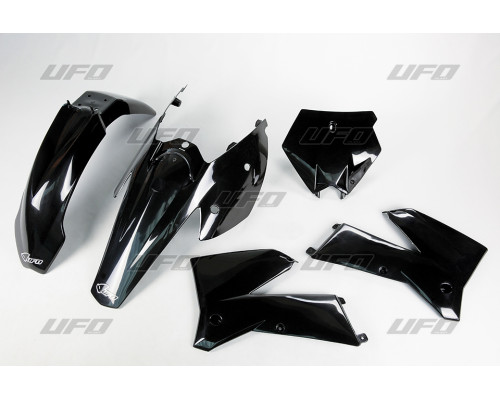 Пластиковий комплект UFO ktm sx '05-'06, exc '05-'07, колір чорний (kt503e001) (задній бризговик без штифтів ліхтарів)