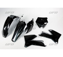 Пластиковий комплект UFO ktm sx '05-'06, exc '05-'07, колір чорний (kt503e001) (задній бризговик без штифтів ліхтарів)