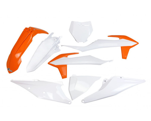 Набір пластикових деталей для UFO ktm sx 125/150/250 '19-'22, sxf (sx-f) 250/350/450 '19-'22, колір oem '20 (помаранчевий/білий) (kt522e999x) (kt522e999x)