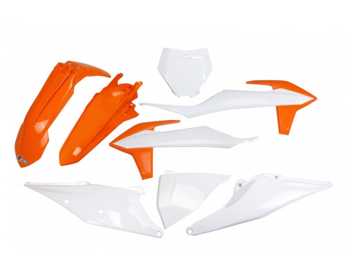 Комплект пластикових UFO ktm sx 125/150/250 '19-'22, sxf (sx-f) 250/350/450 '19-'22 колір oem '21 (білий/помаранчевий)