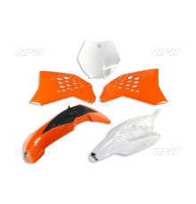 Пластиковий набір UFO ktm sx 65 12-15 колір oem (помаранчевий/білий) (kt525e999) (kt525e999)